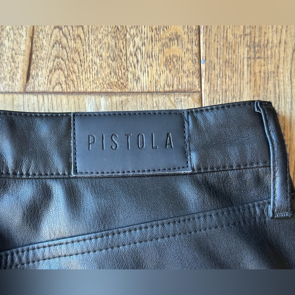 Pistola Aline High Rise Skinny Faux Leather Pants in Onyx size 27 - Picture 8 of 12